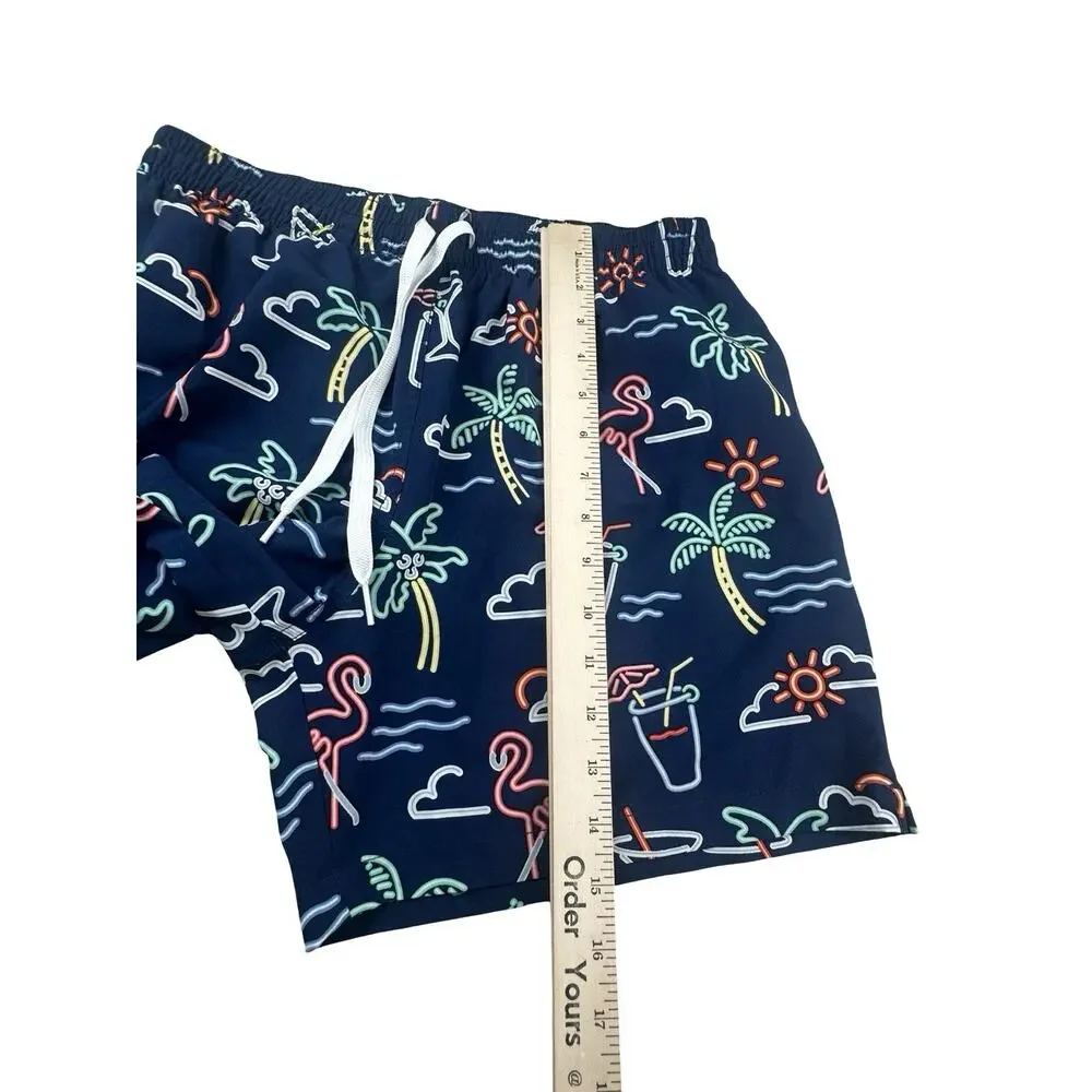 Chubbies Classic 5.5in Swim Trunk Shorts The Neon Lights Blue Men's Medium